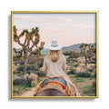 Gal Design The Desert Cowgirl Square Metal Framed Art Print