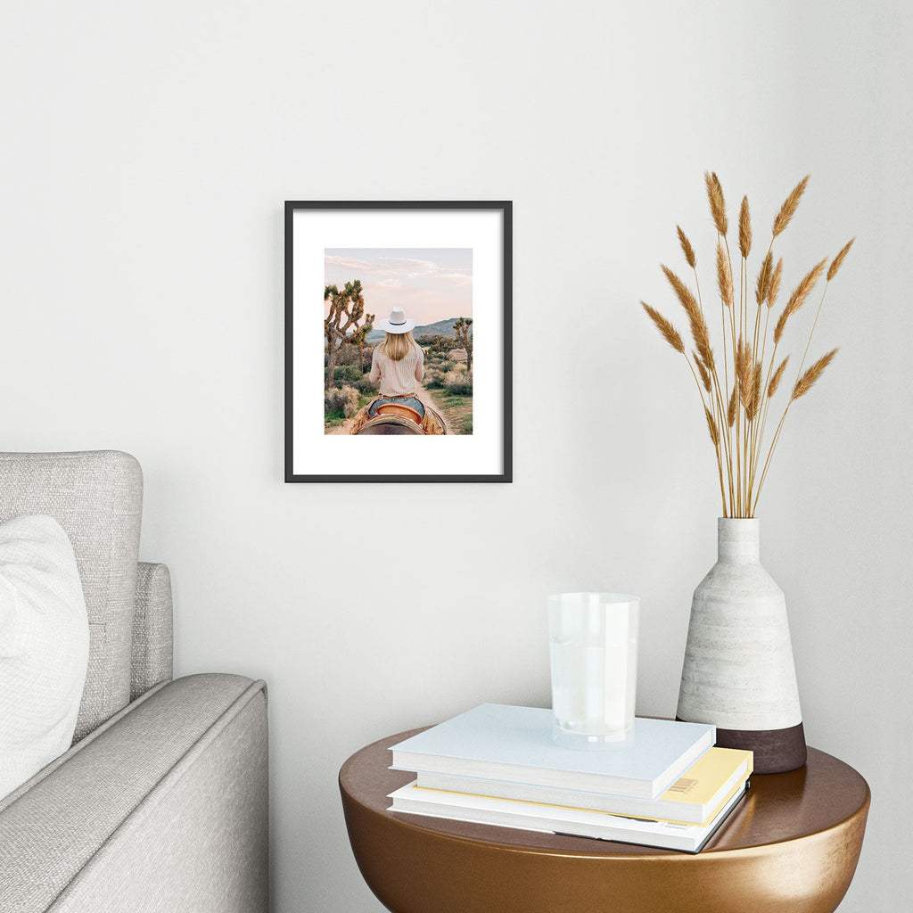 Gal Design The Desert Cowgirl Metal Framed Art Print