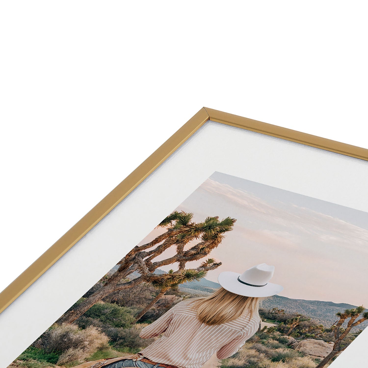 Gal Design The Desert Cowgirl Metal Framed Art Print