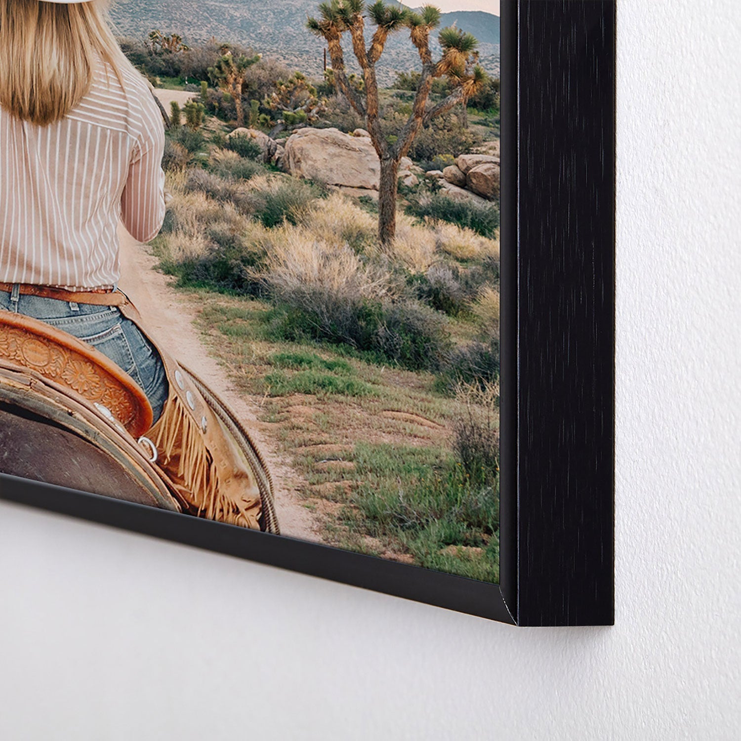 Gal Design The Desert Cowgirl Square Metal Framed Art Print