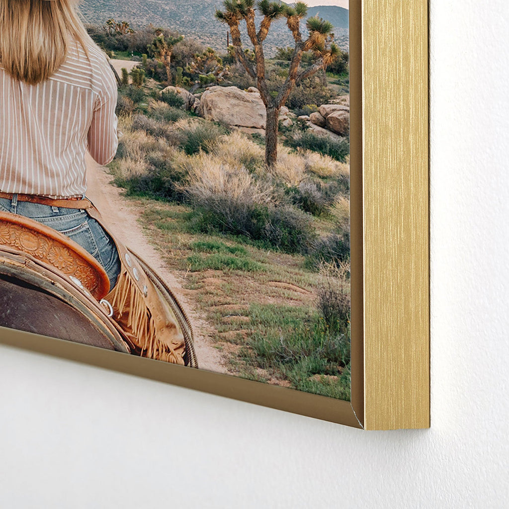Gal Design The Desert Cowgirl Square Metal Framed Art Print