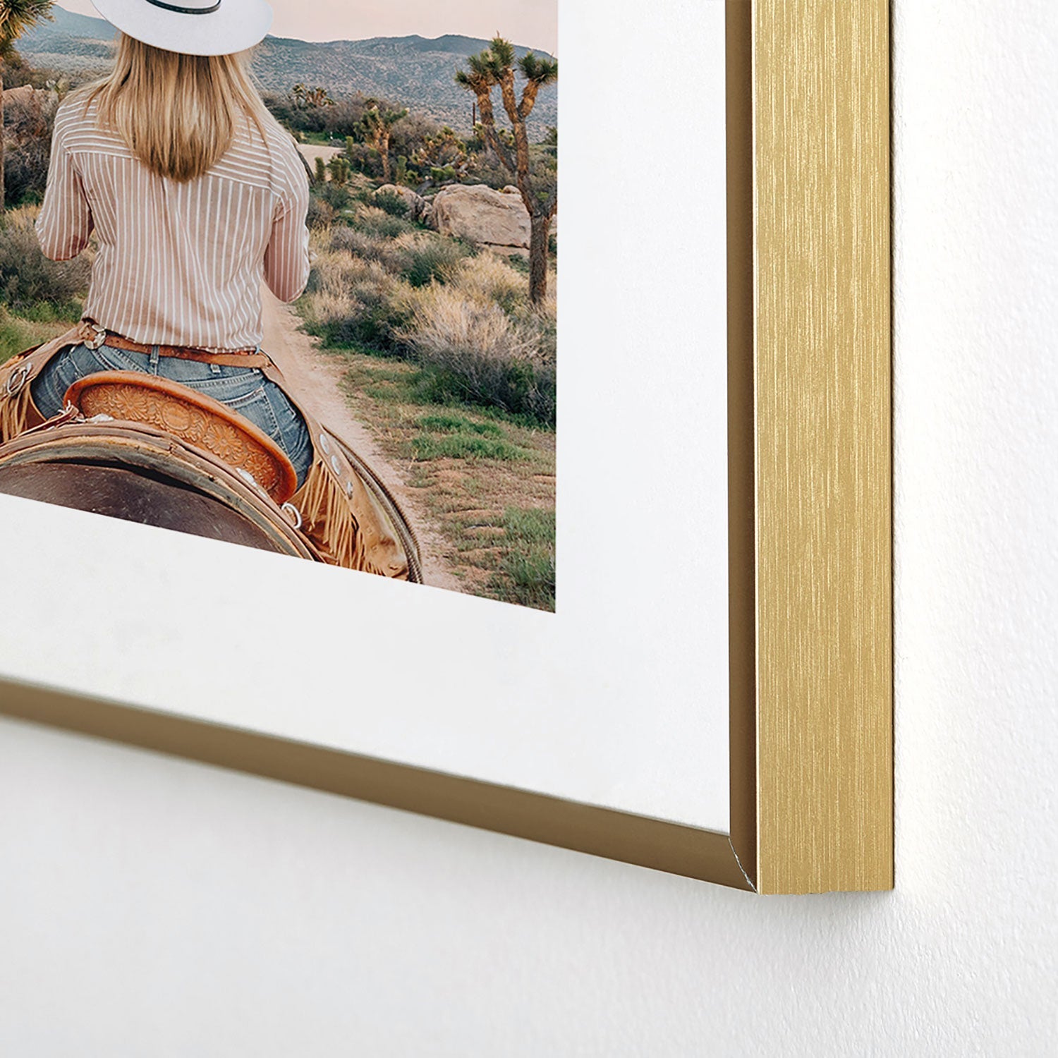 Gal Design The Desert Cowgirl Metal Framed Art Print