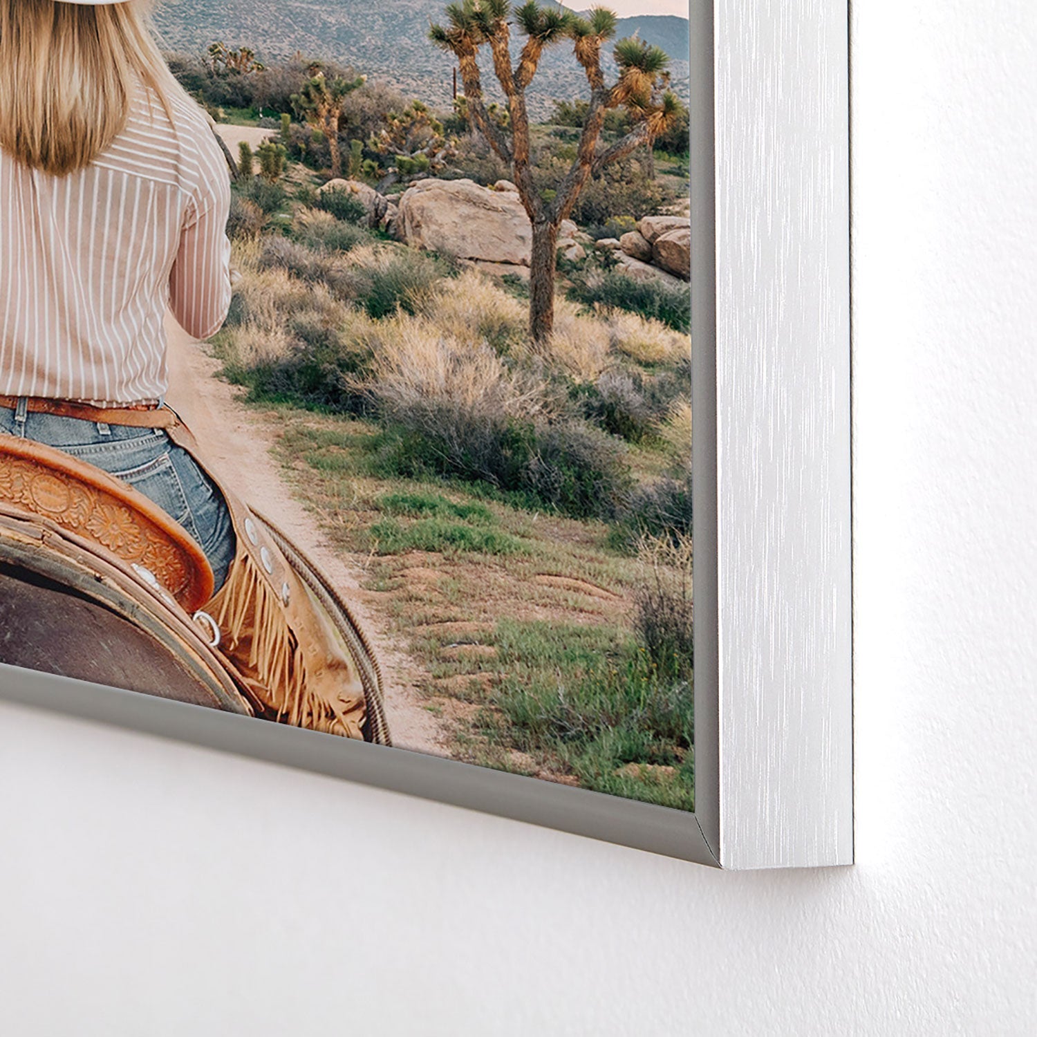 Gal Design The Desert Cowgirl Square Metal Framed Art Print