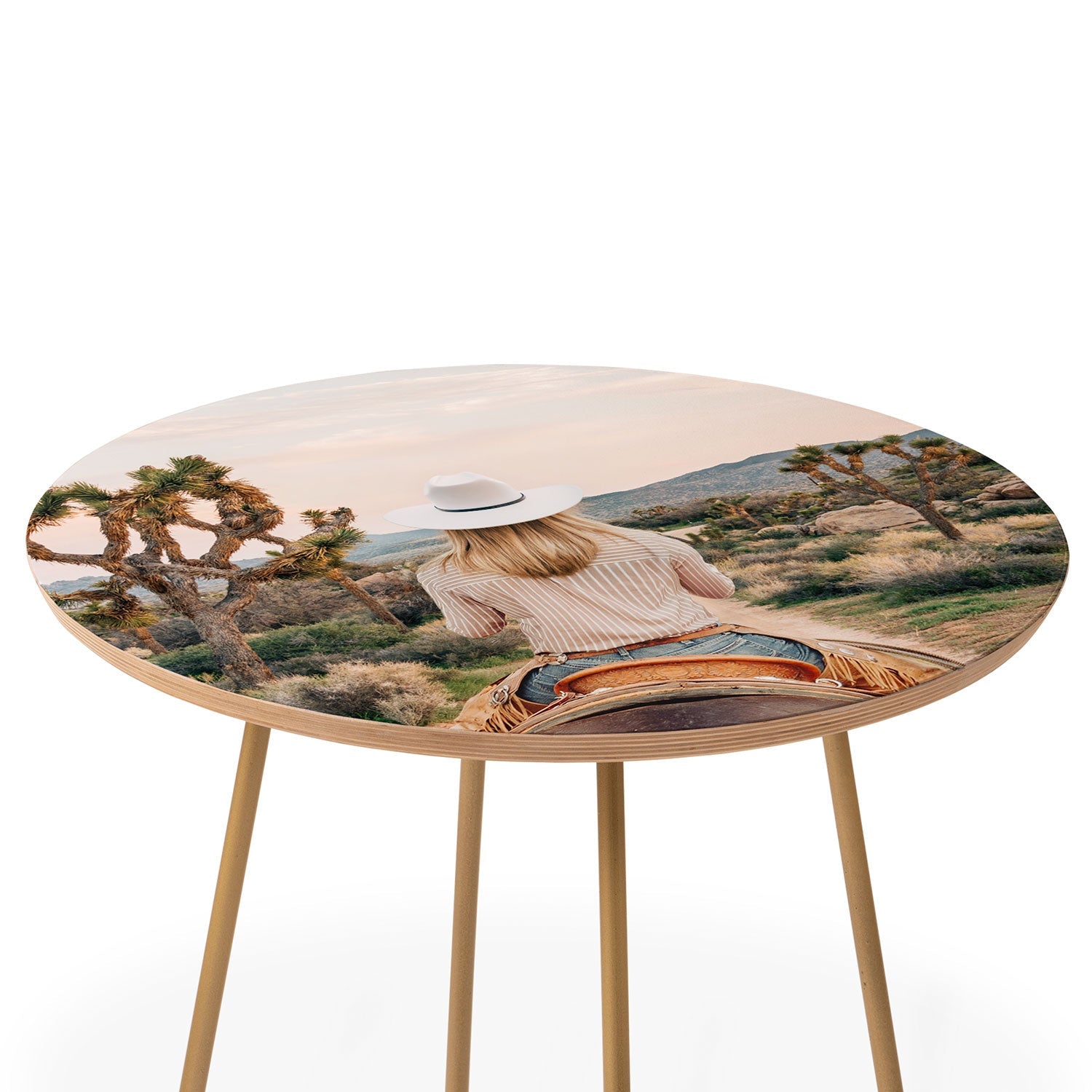 Gal Design The Desert Cowgirl Round Side Table