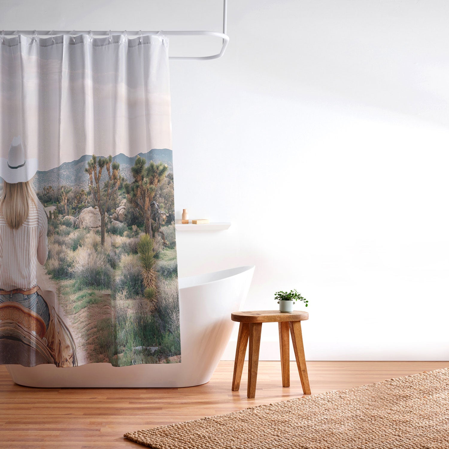 Gal Design The Desert Cowgirl Shower Curtain