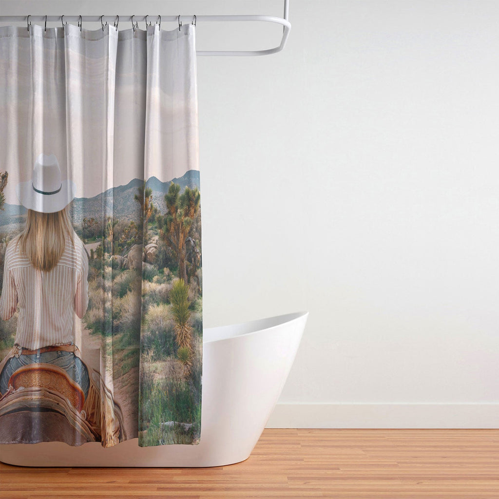 Gal Design The Desert Cowgirl Shower Curtain