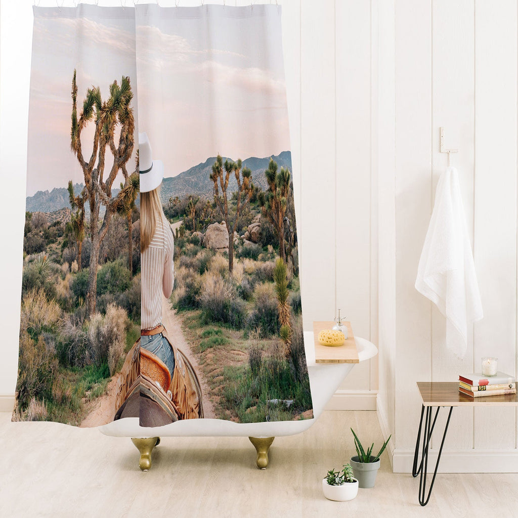 Gal Design The Desert Cowgirl Shower Curtain