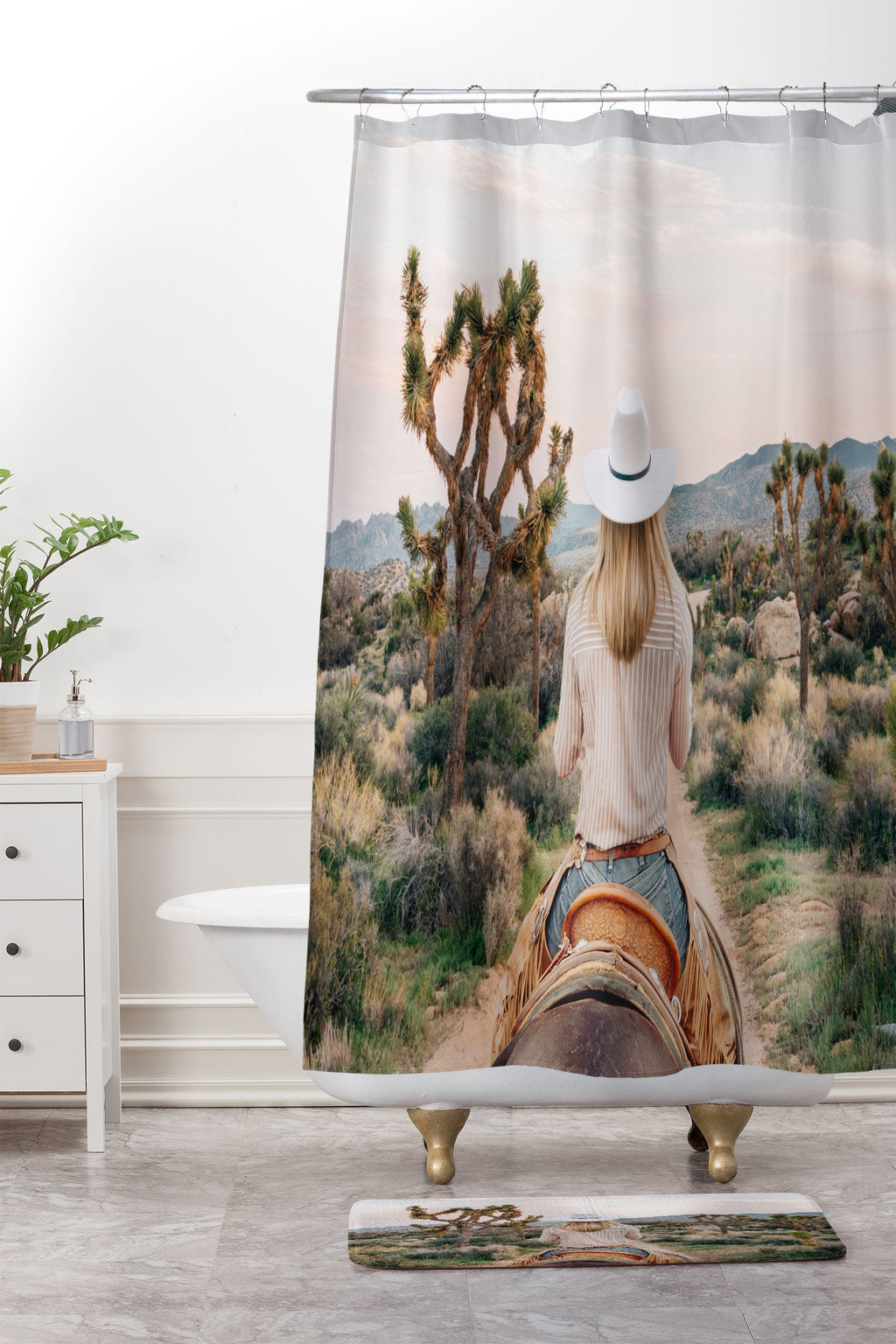 Gal Design The Desert Cowgirl Memory Foam Bath Mat