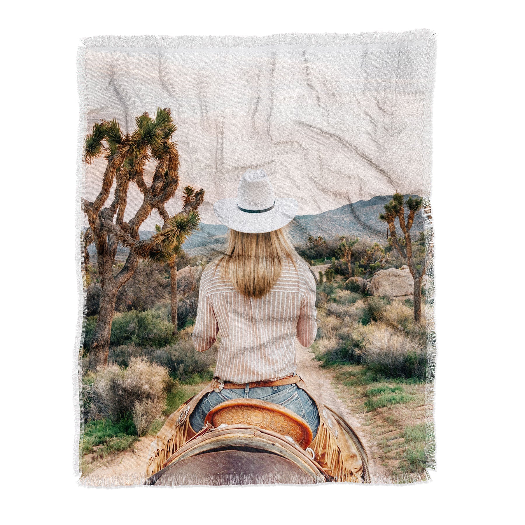 Gal Design The Desert Cowgirl Throw Blanket