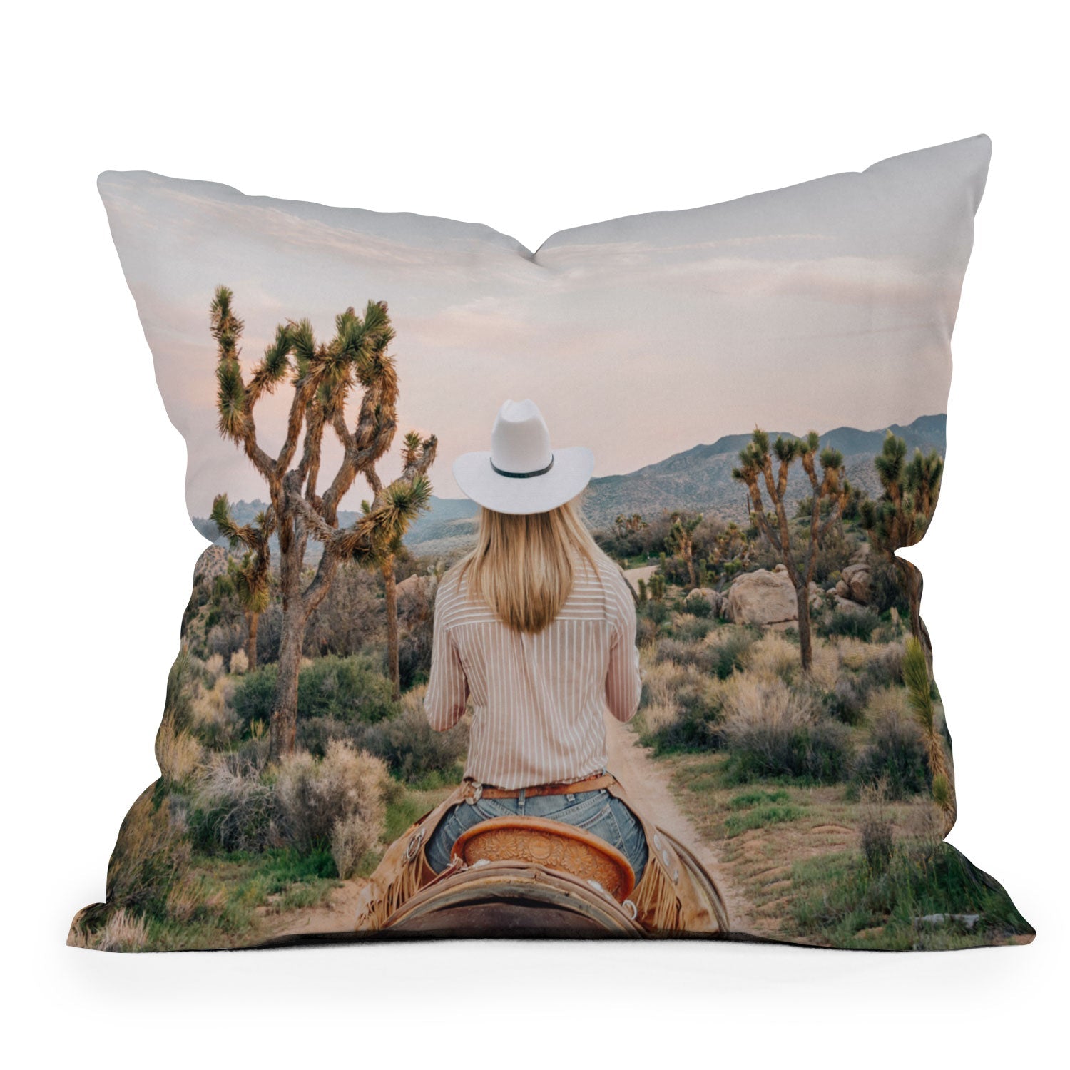 Gal Design The Desert Cowgirl Outdoor Throw Pillow