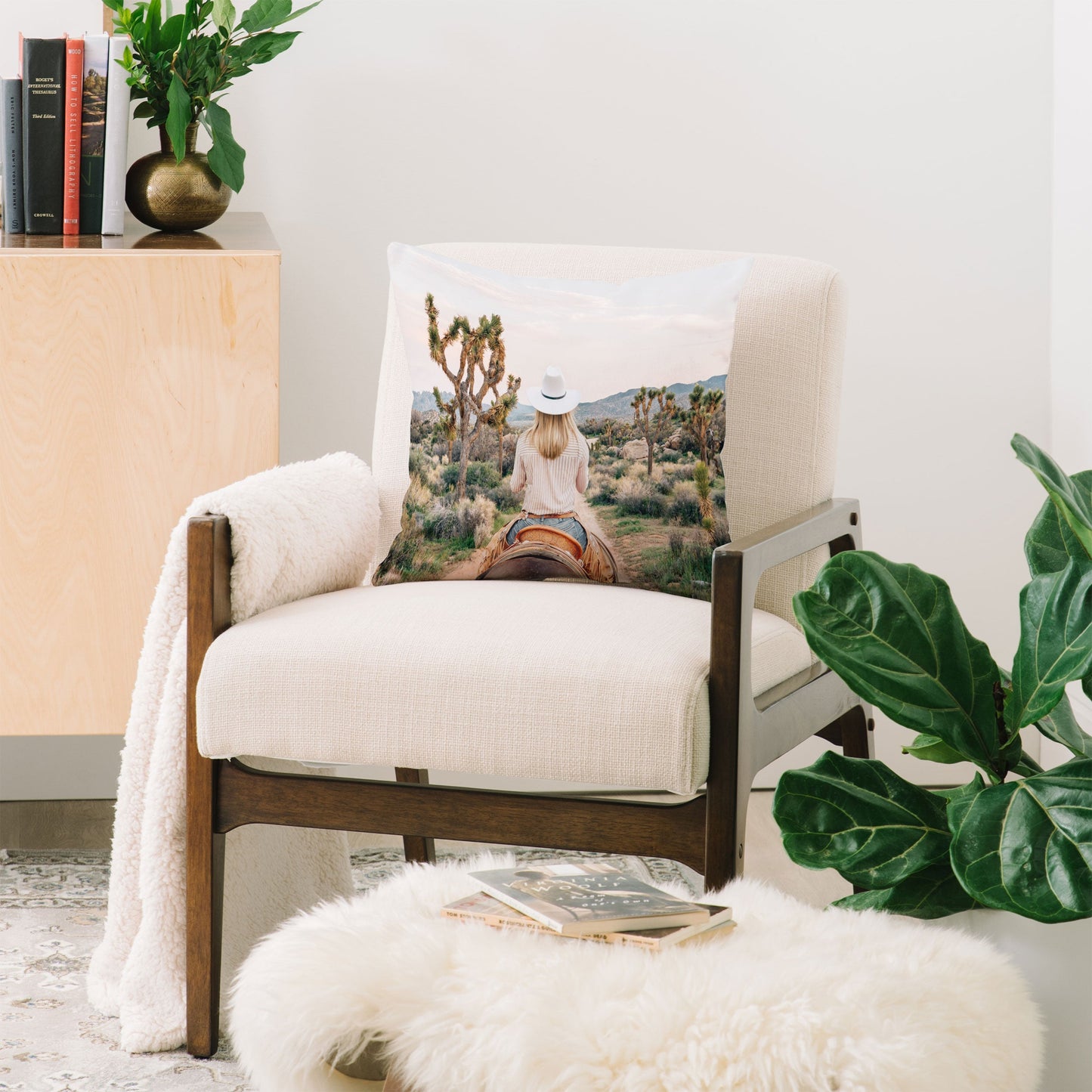 Gal Design The Desert Cowgirl Throw Pillow