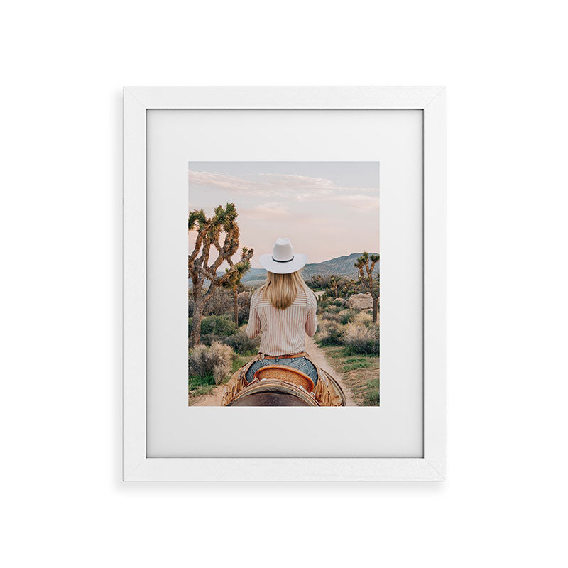 Gal Design The Desert Cowgirl Framed Art Print