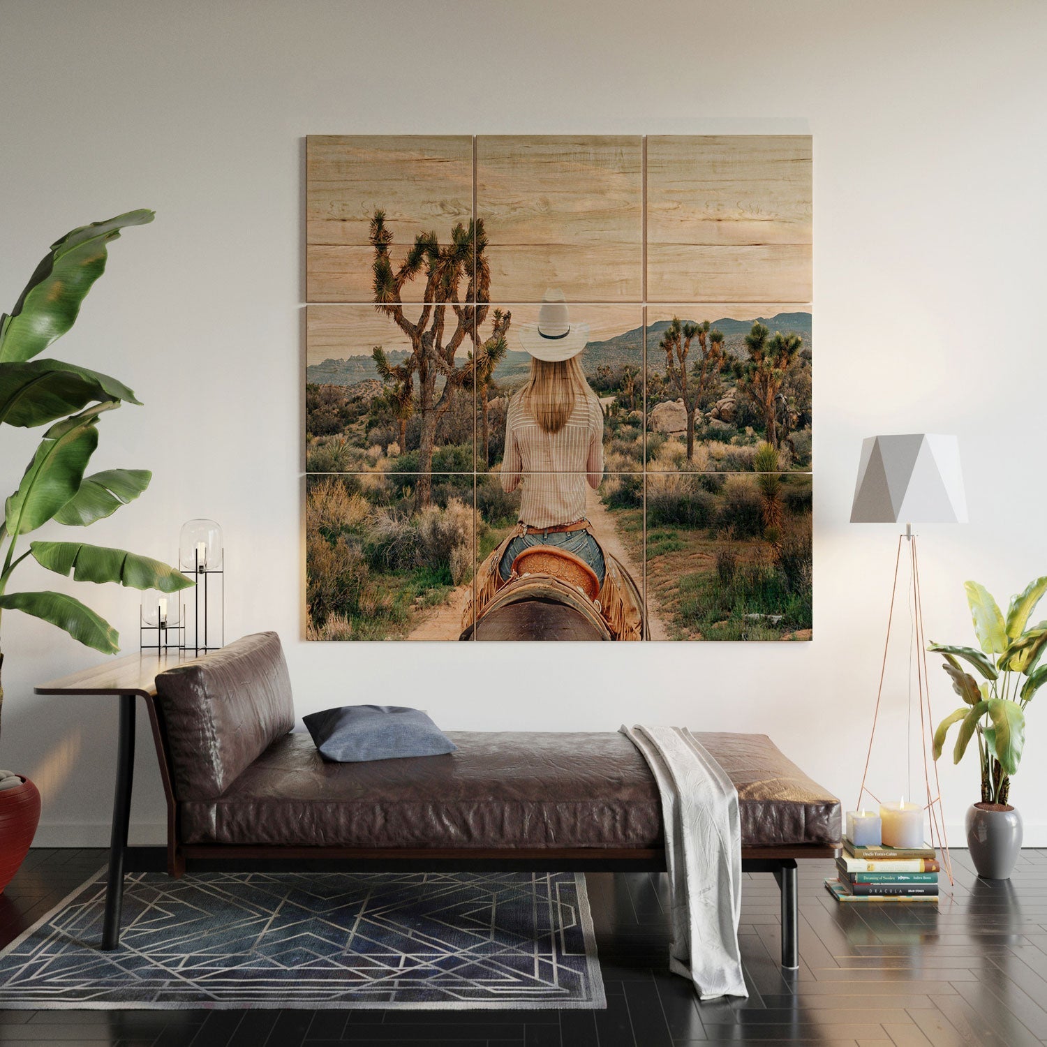 Gal Design The Desert Cowgirl Wood Wall Mural