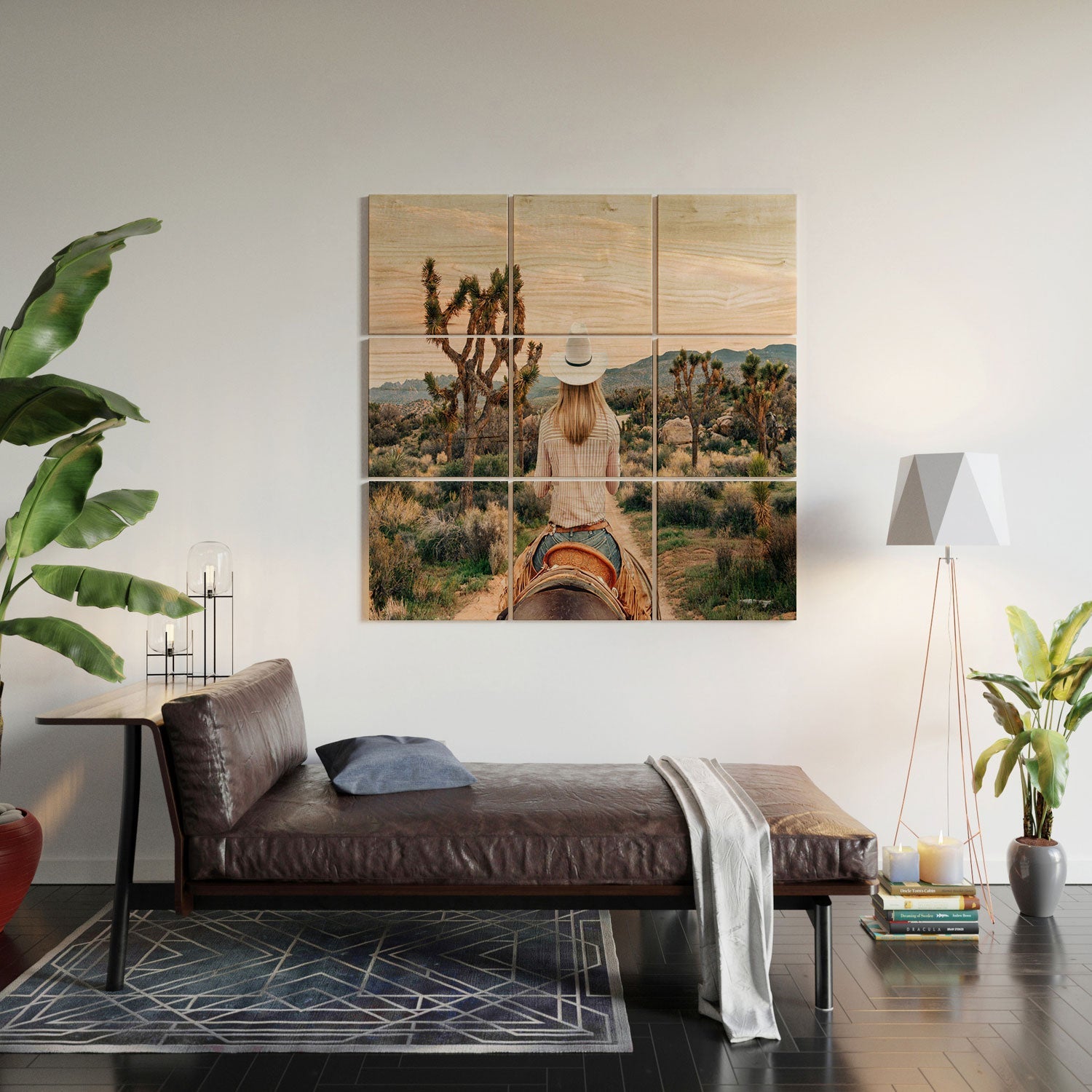 Gal Design The Desert Cowgirl Wood Wall Mural