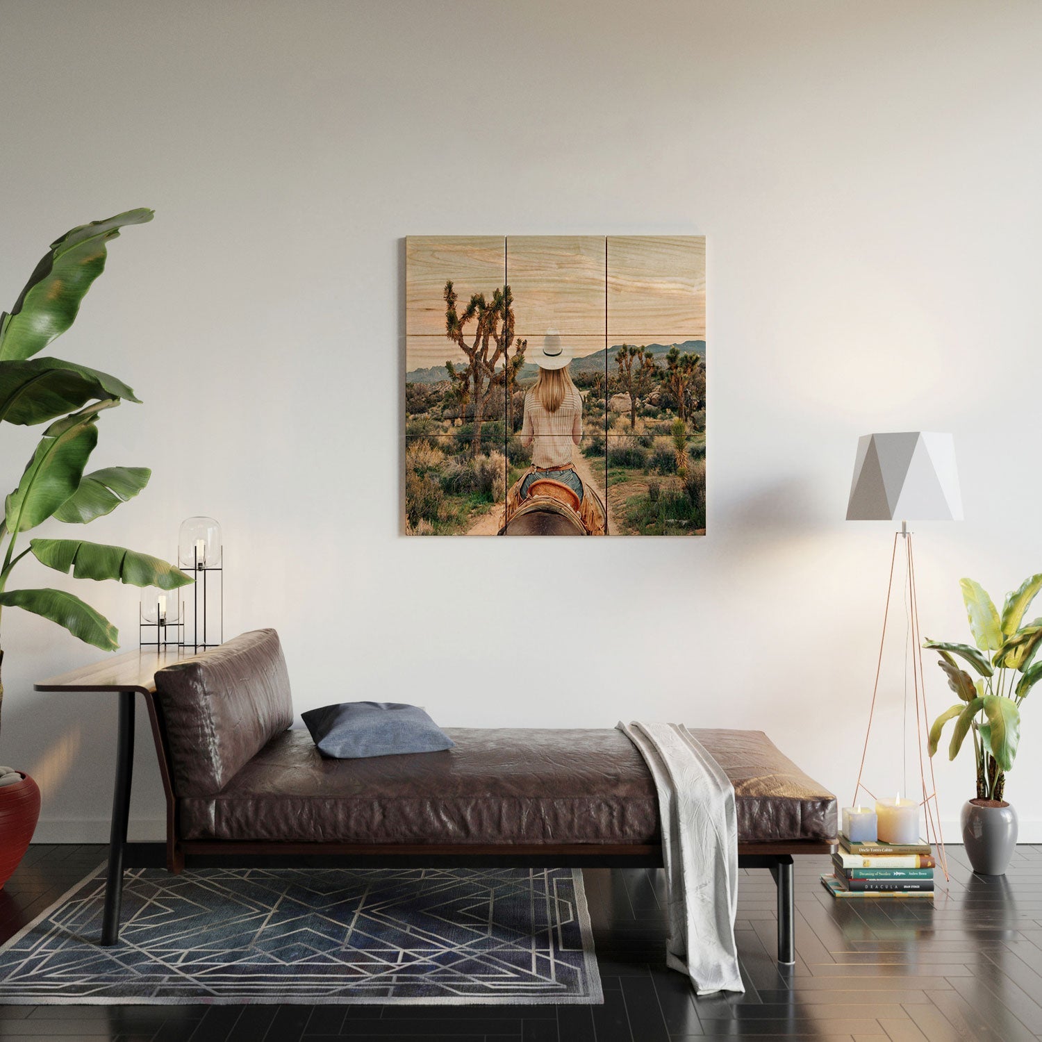 Gal Design The Desert Cowgirl Wood Wall Mural