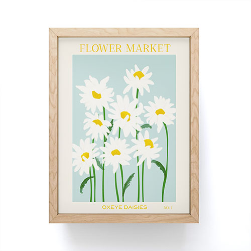 Gale Switzer Flower Market Oxeye Daisies Framed Mini Art Print