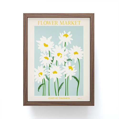 Gale Switzer Flower Market Oxeye Daisies Framed Mini Art Print