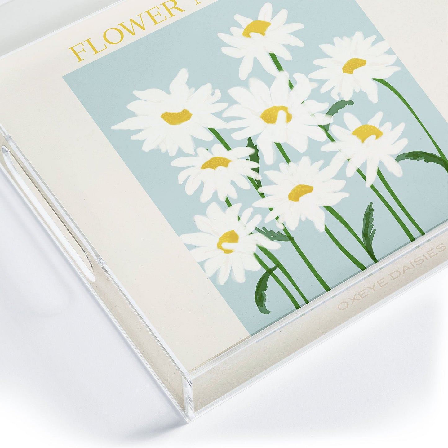 Gale Switzer Flower Market Oxeye Daisies Acrylic Tray