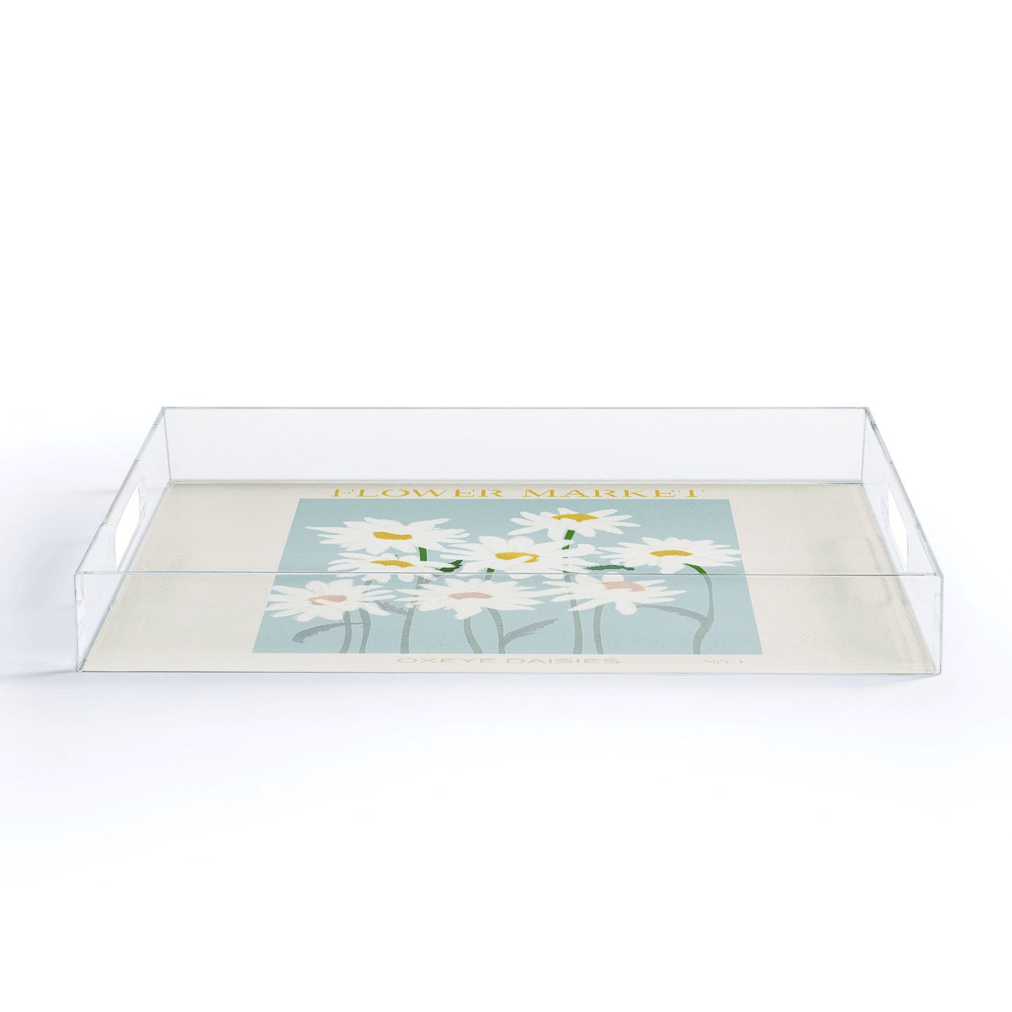 Gale Switzer Flower Market Oxeye Daisies Acrylic Tray