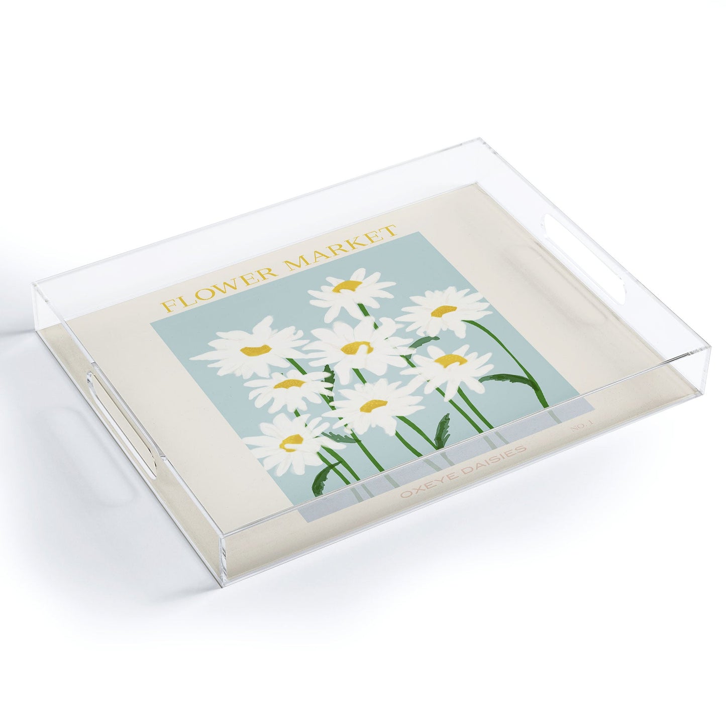 Gale Switzer Flower Market Oxeye Daisies Acrylic Tray