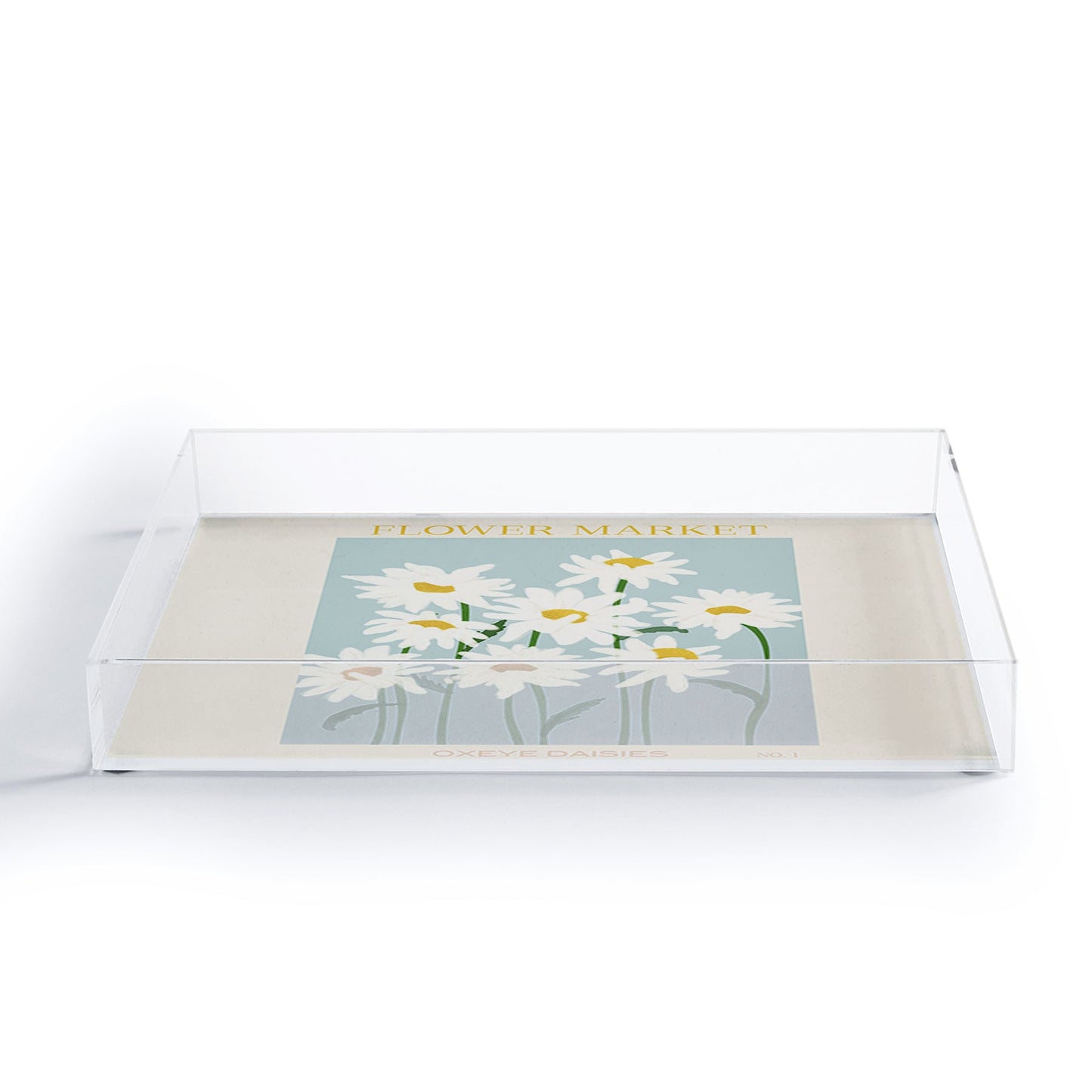 Gale Switzer Flower Market Oxeye Daisies Acrylic Tray