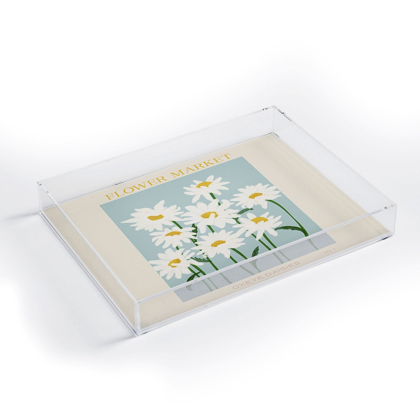 Gale Switzer Flower Market Oxeye Daisies Acrylic Tray