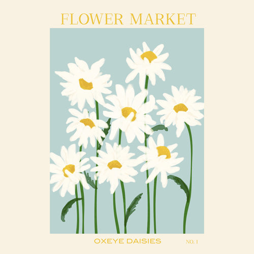 Gale Switzer Flower Market Oxeye Daisies Shower Curtain