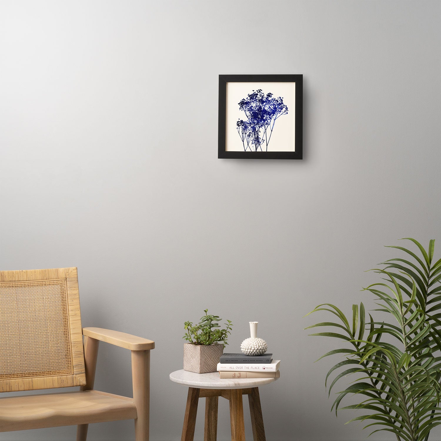 Garima Dhawan Babys Breath Indigo Framed Wall Art