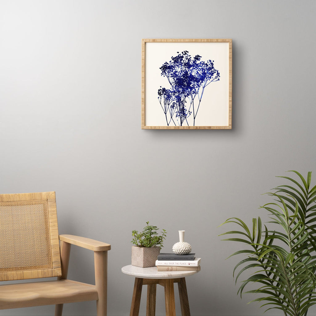 Garima Dhawan Babys Breath Indigo Framed Wall Art