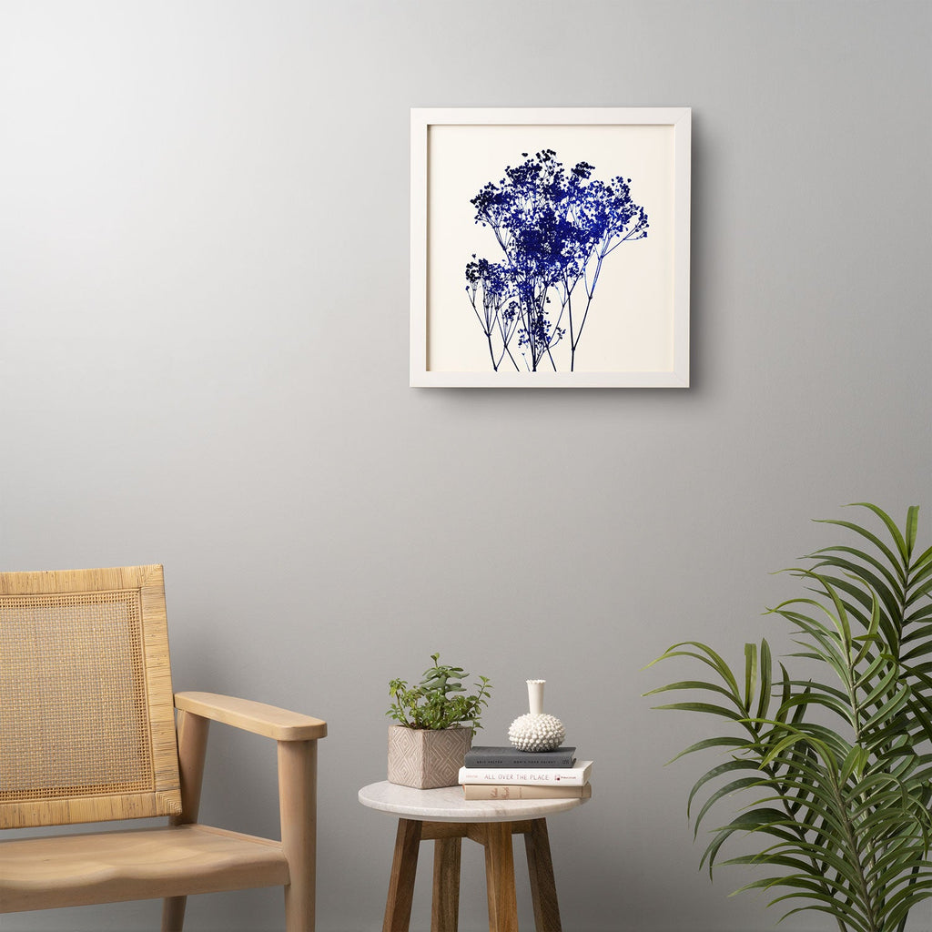Garima Dhawan Babys Breath Indigo Framed Wall Art