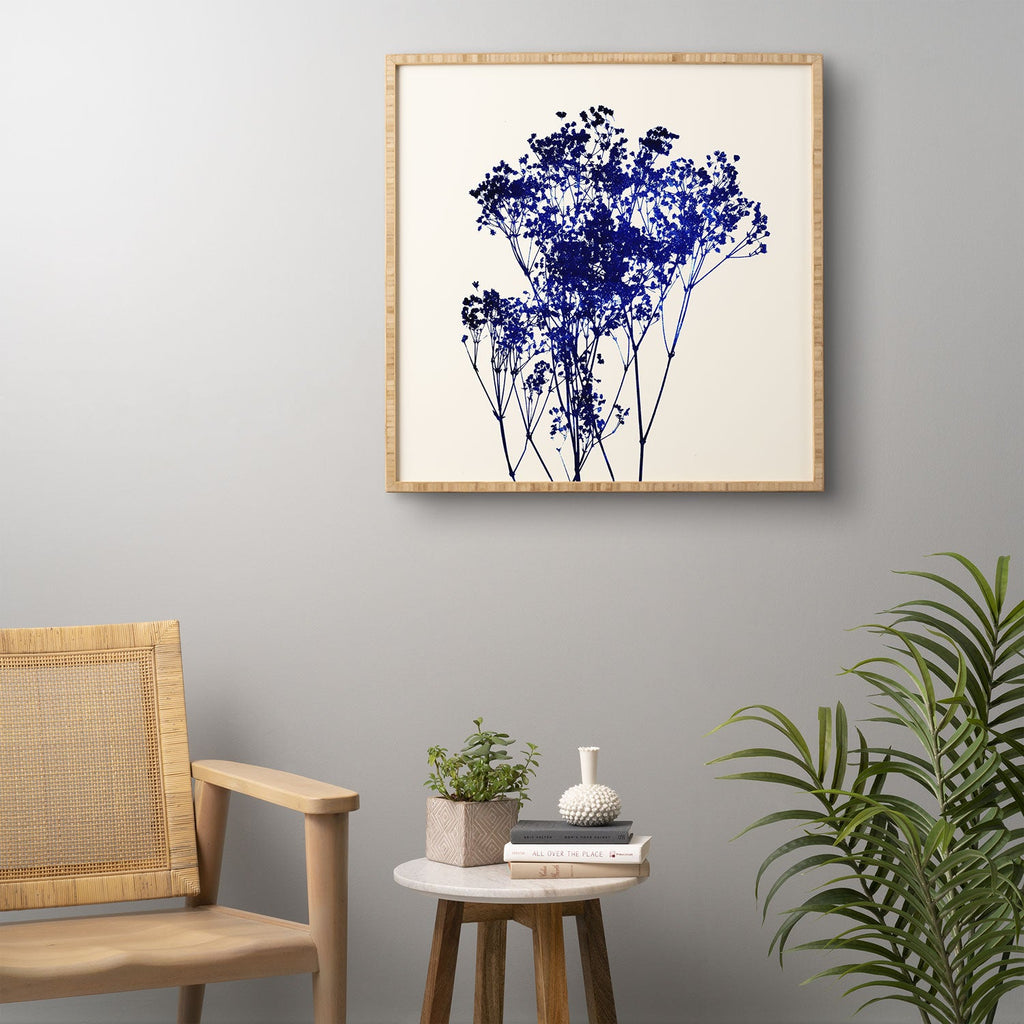 Garima Dhawan Babys Breath Indigo Framed Wall Art