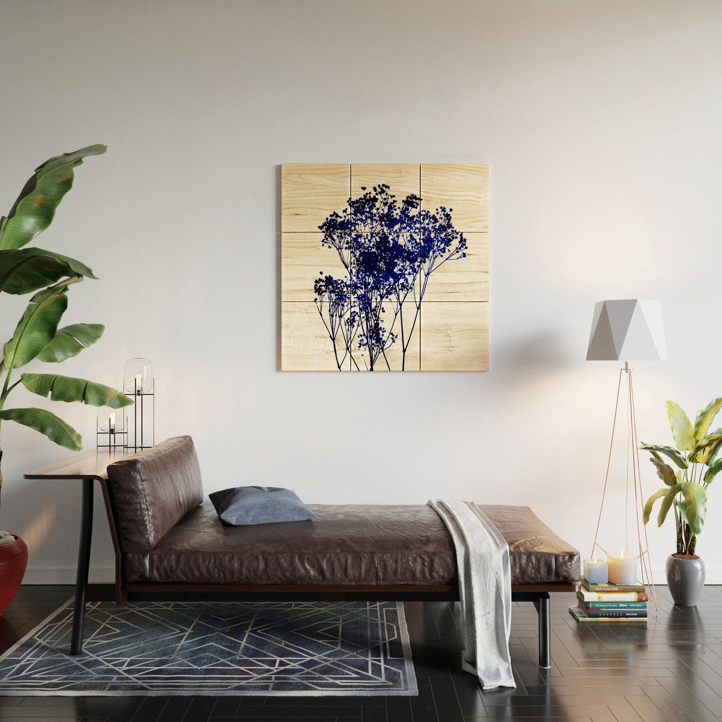 Garima Dhawan Babys Breath Indigo Wood Wall Mural