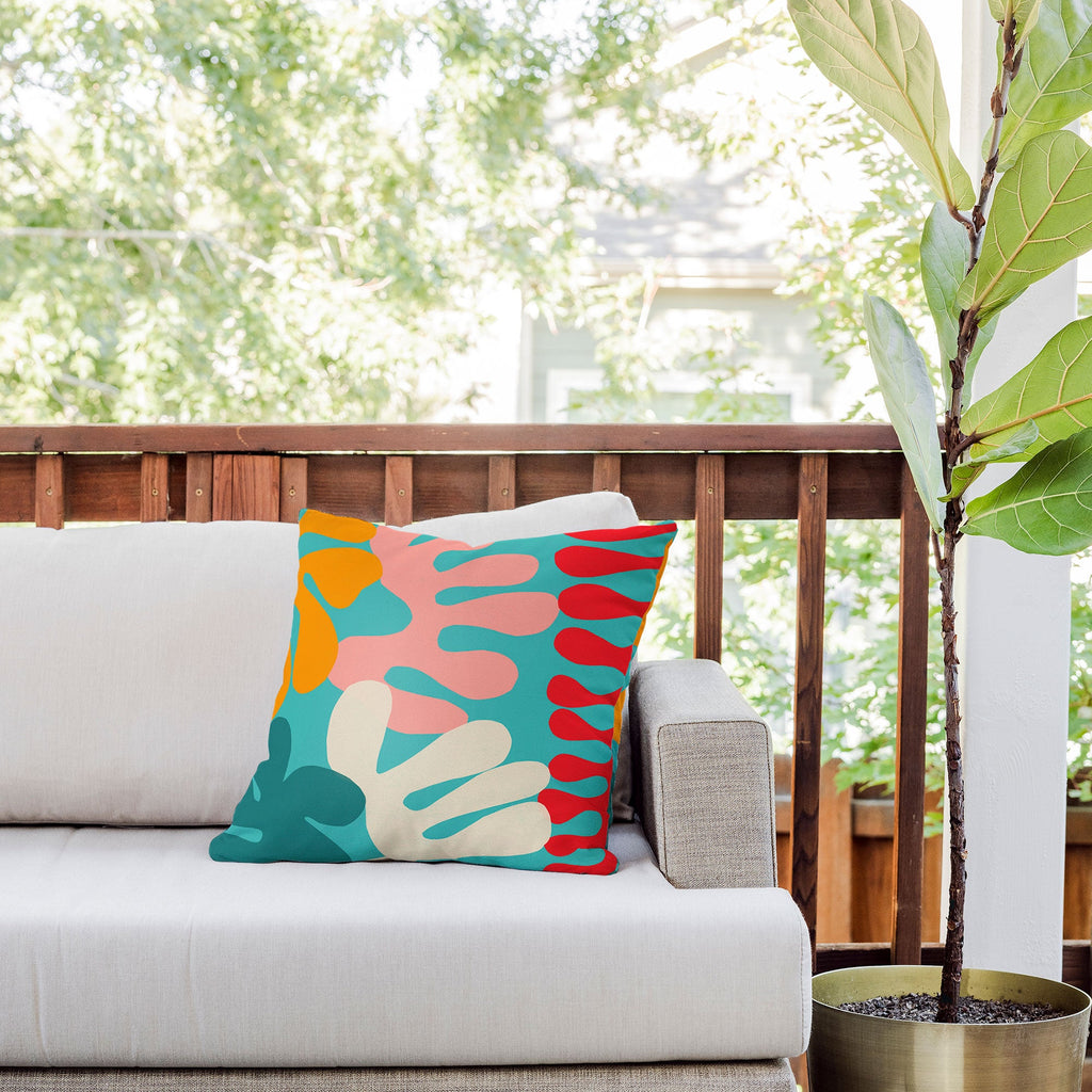 Garima Dhawan cutouts 52 Outdoor Throw Pillow