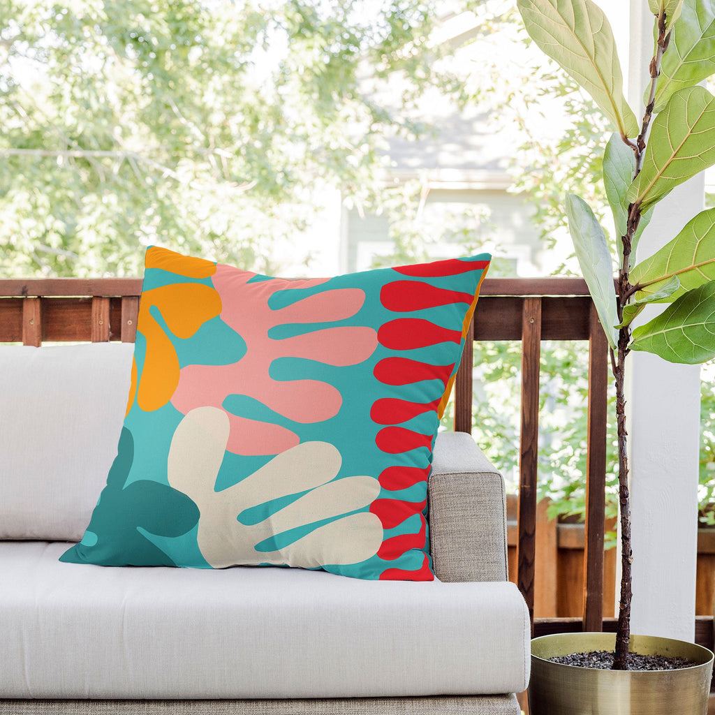 Garima Dhawan cutouts 52 Outdoor Throw Pillow
