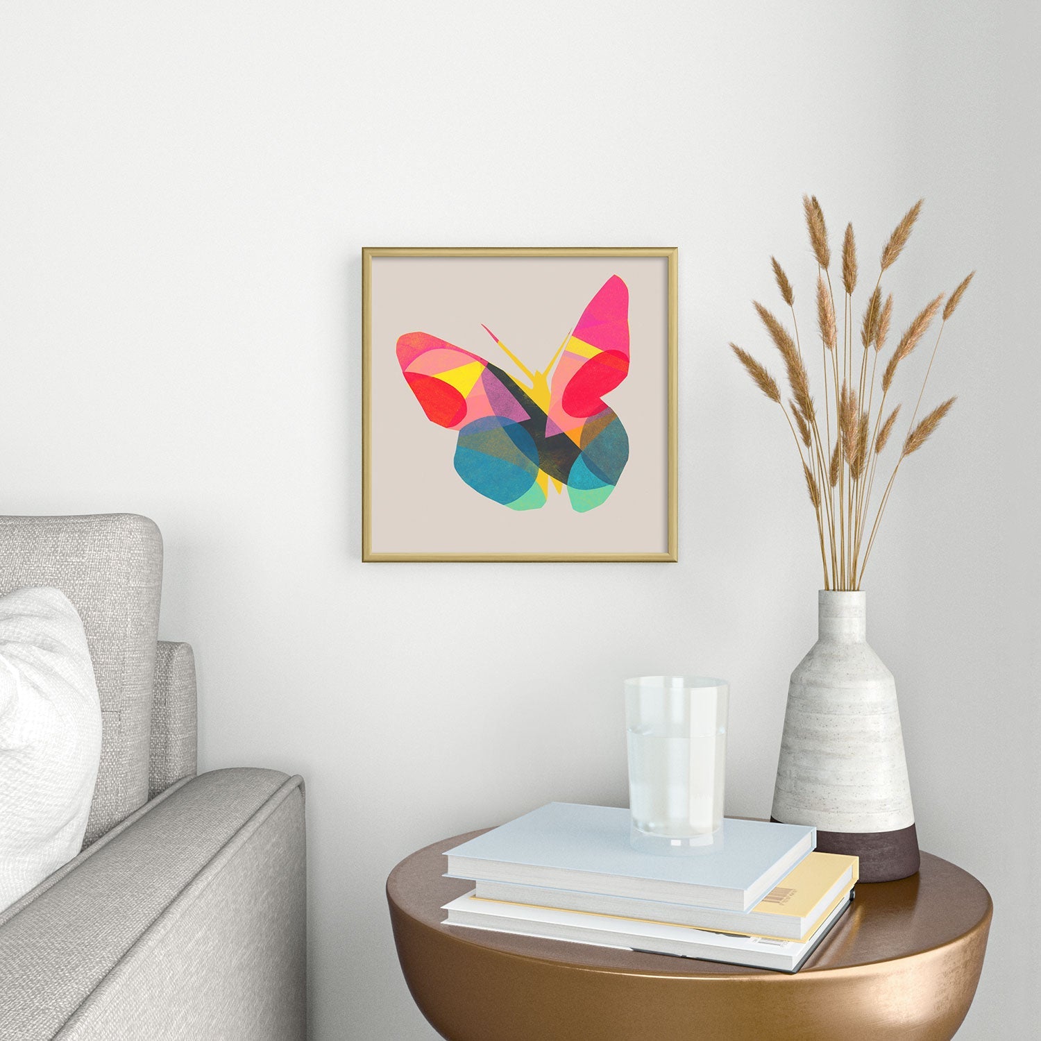 Garima Dhawan flight 1d Square Metal Framed Art Print