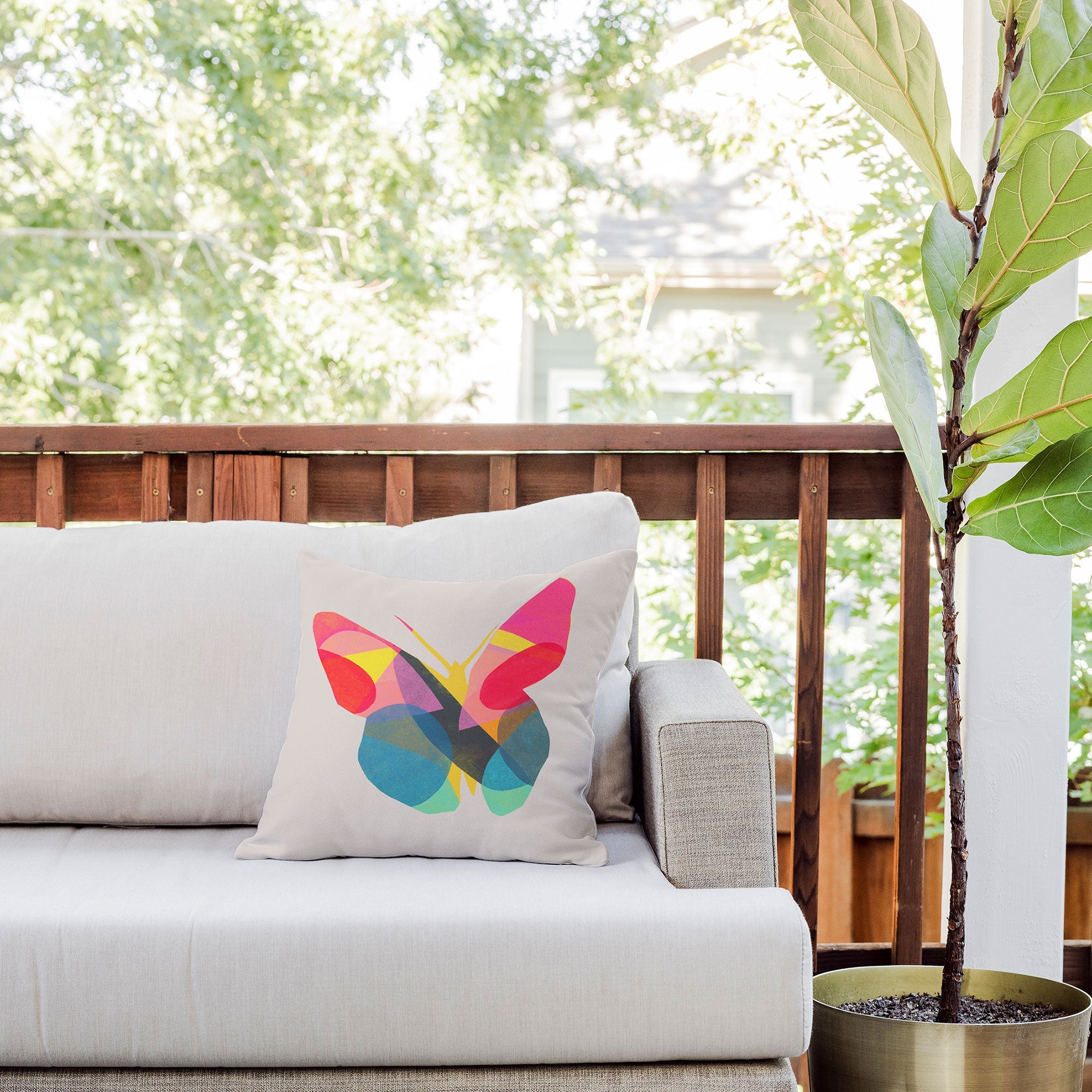Garima Dhawan flight 1d Outdoor Throw Pillow