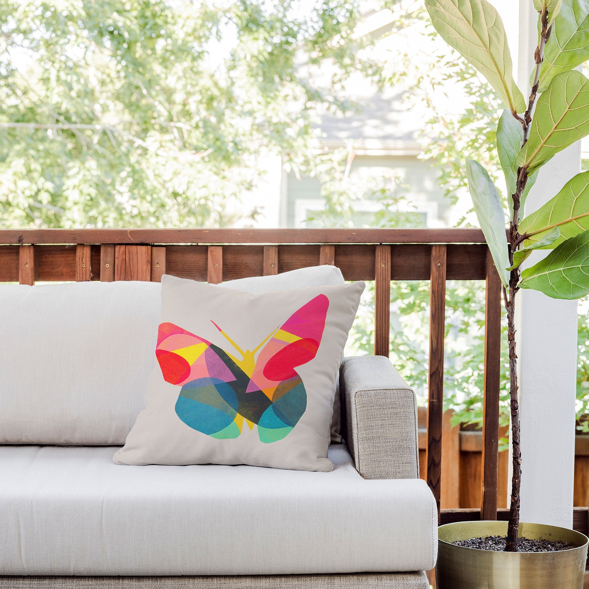Garima Dhawan flight 1d Outdoor Throw Pillow