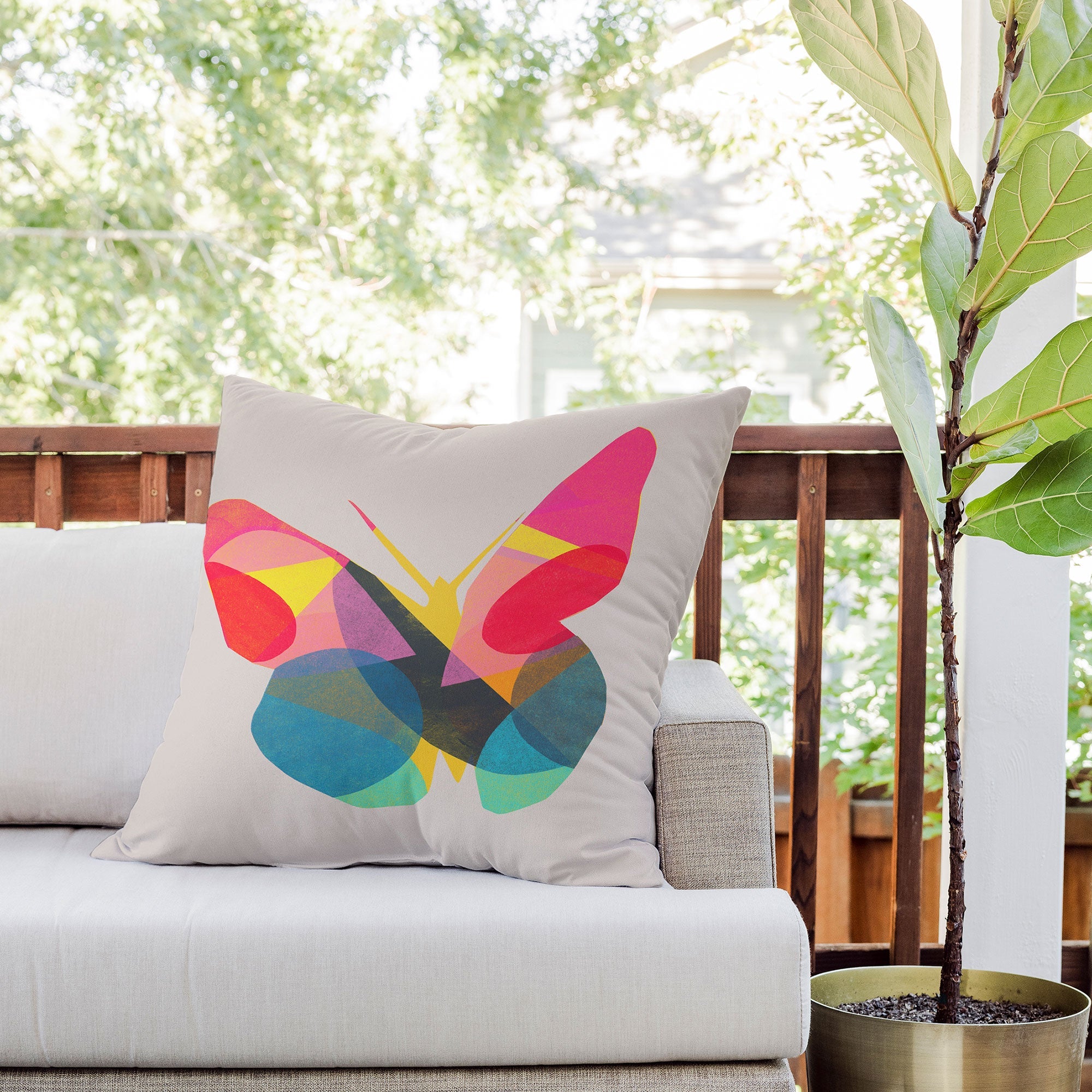 Garima Dhawan flight 1d Outdoor Throw Pillow
