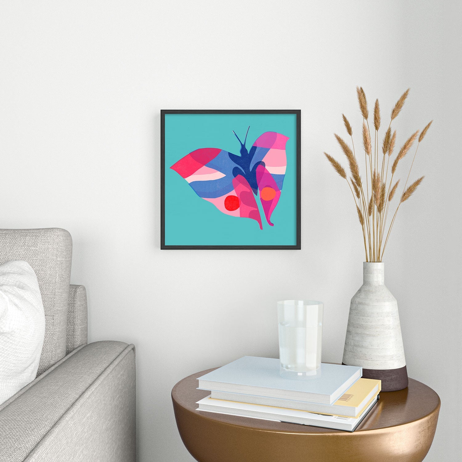 Garima Dhawan flight 2 Square Metal Framed Art Print