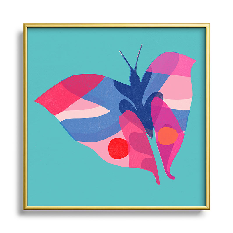 Garima Dhawan flight 2 Square Metal Framed Art Print