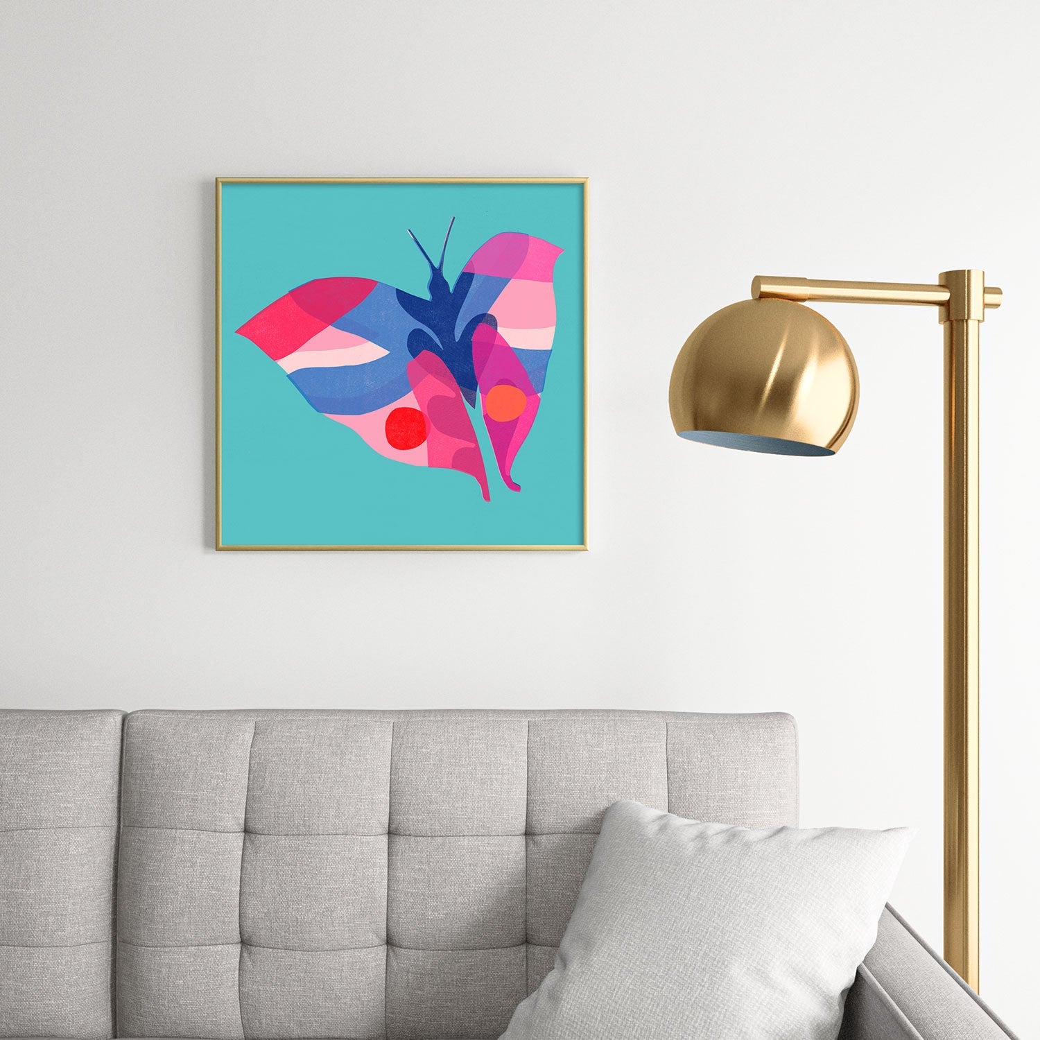 Garima Dhawan flight 2 Square Metal Framed Art Print