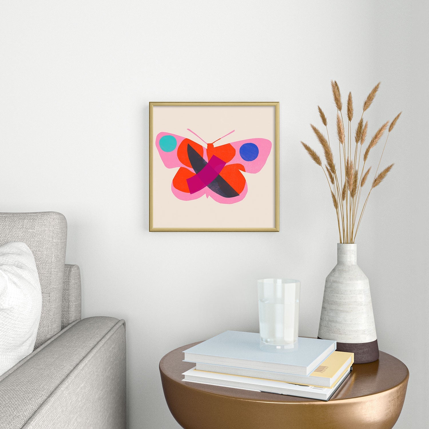 Garima Dhawan flight 4 Square Metal Framed Art Print