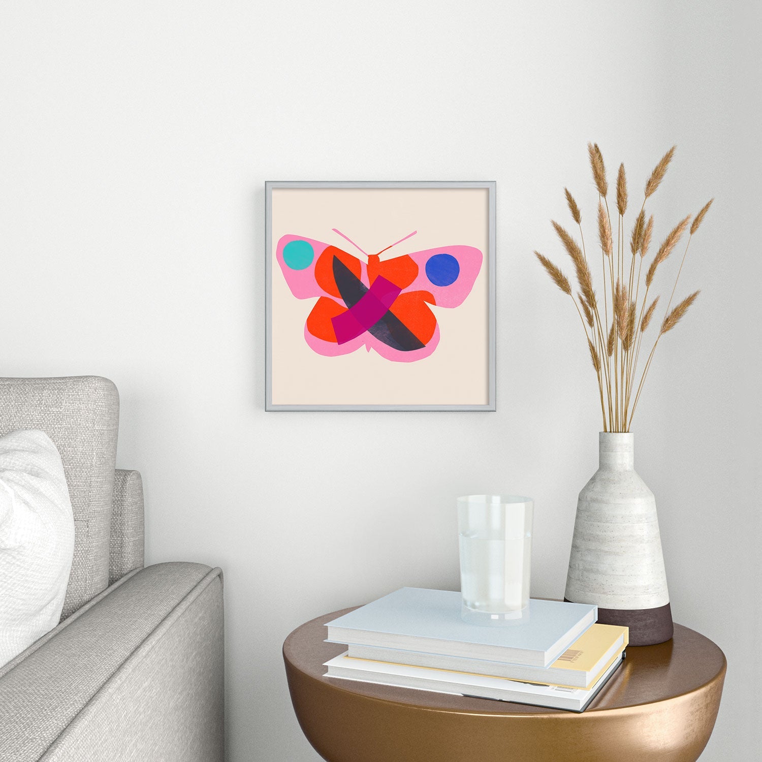Garima Dhawan flight 4 Square Metal Framed Art Print