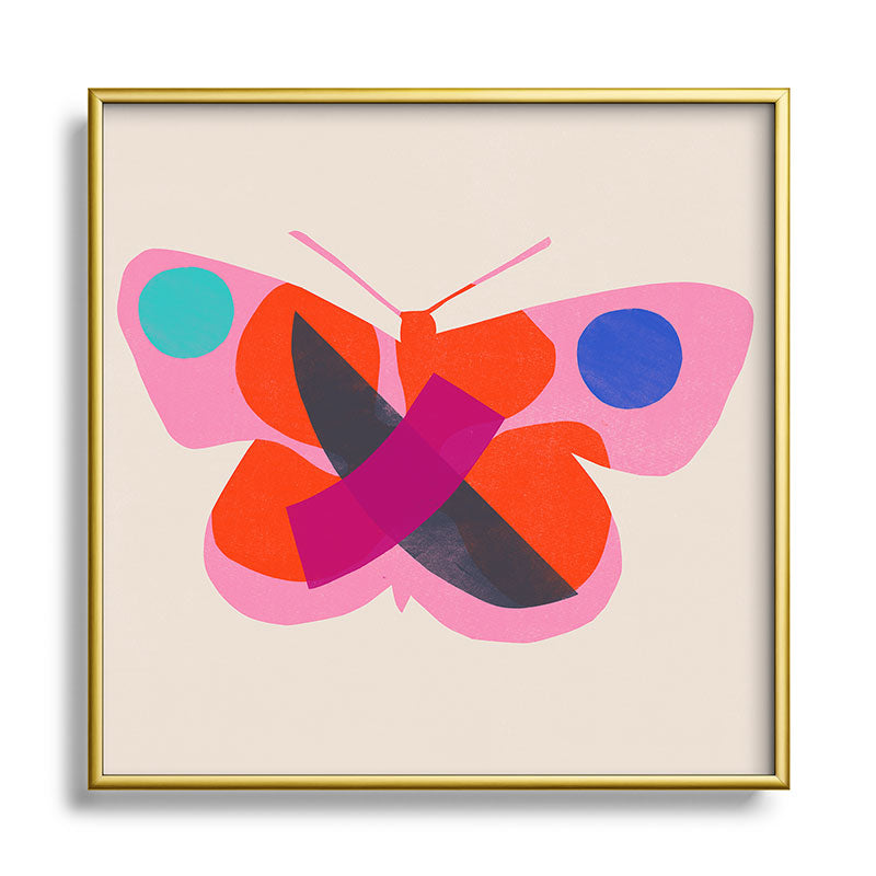 Garima Dhawan flight 4 Square Metal Framed Art Print