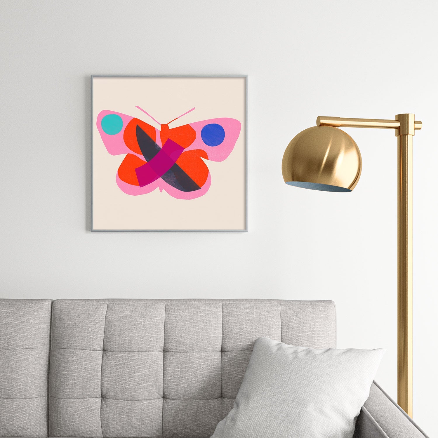 Garima Dhawan flight 4 Square Metal Framed Art Print