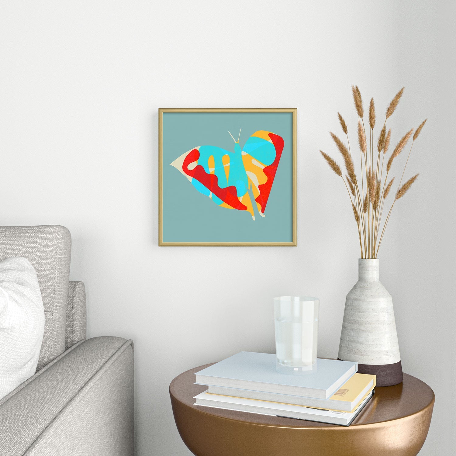 Garima Dhawan flight 5 Square Metal Framed Art Print