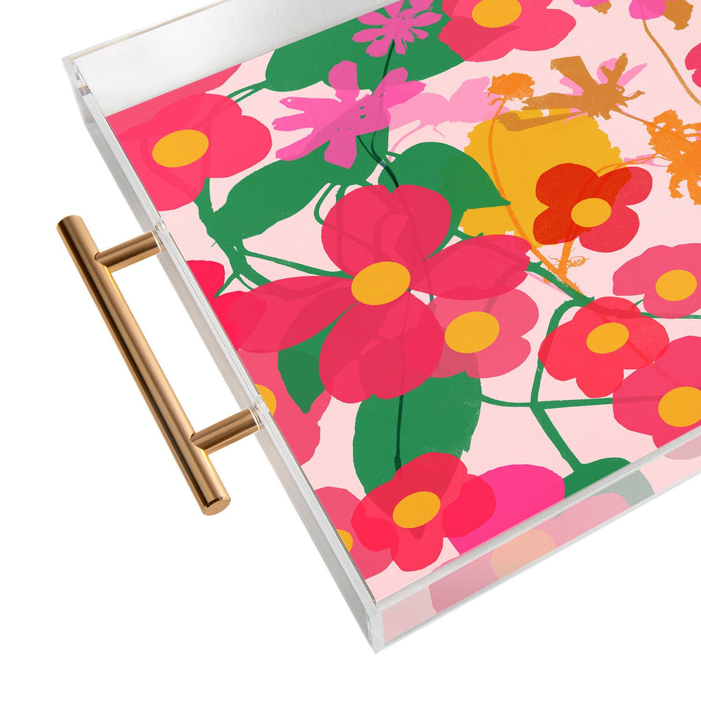 Garima Dhawan garden 2 Acrylic Tray