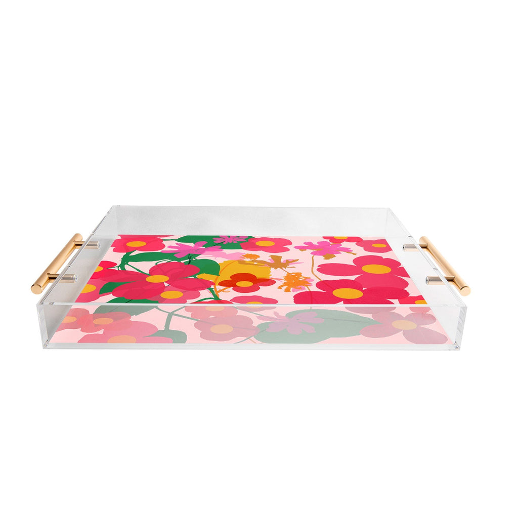 Garima Dhawan garden 2 Acrylic Tray