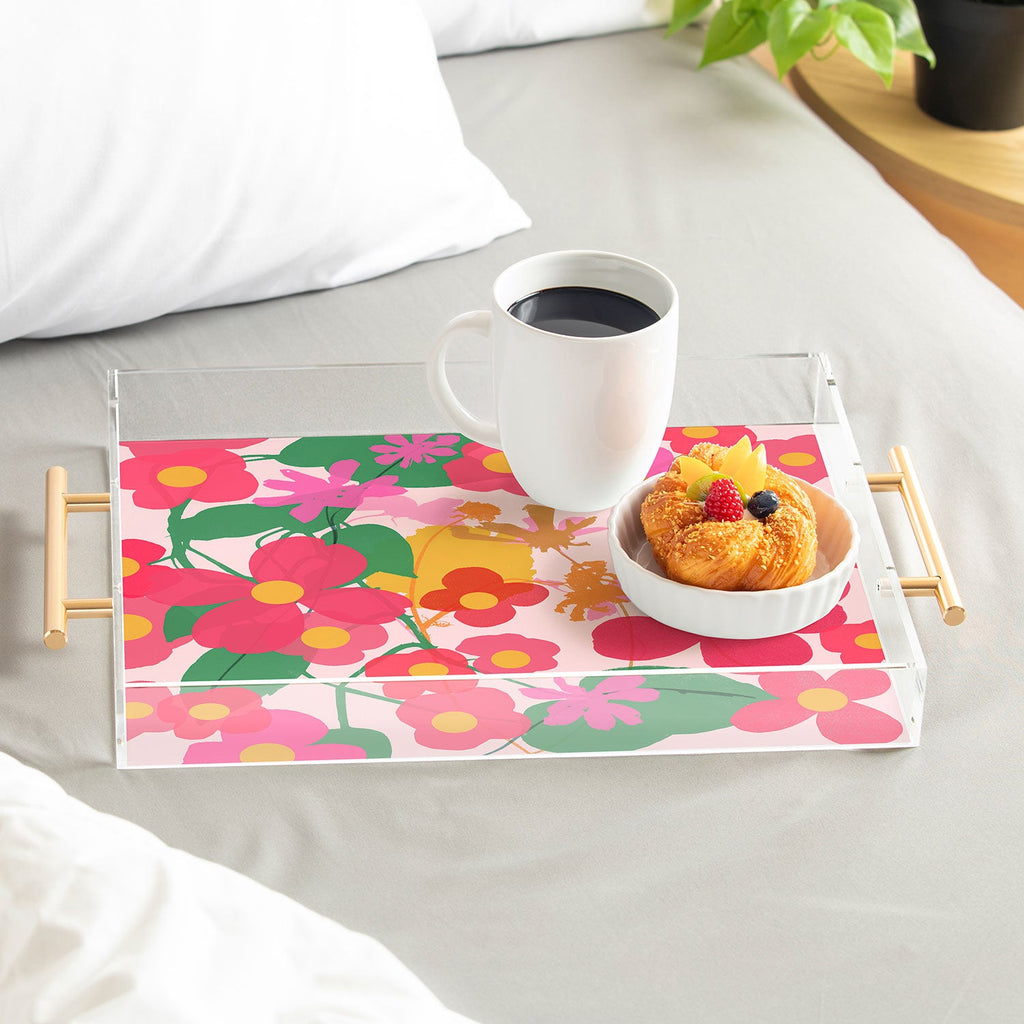 Garima Dhawan garden 2 Acrylic Tray