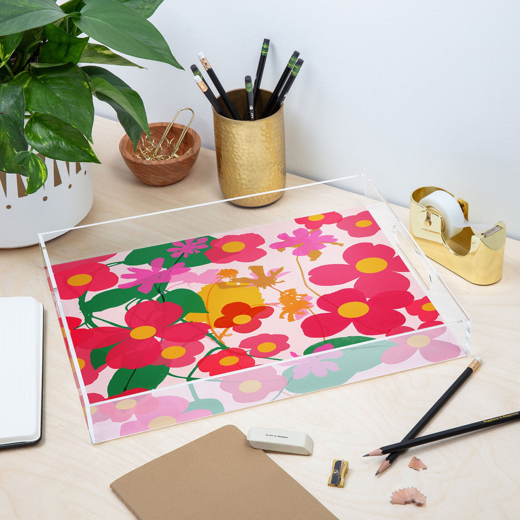 Garima Dhawan garden 2 Acrylic Tray